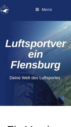 Vorschau der mobilen Webseite www.luftsportverein-flensburg.de, Luftsportverein Flensburg e.V.