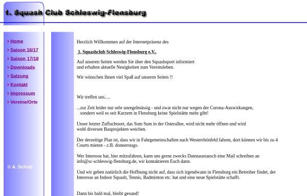 Vorschau von www.sc-schleswig-flensburg.de, 1. Squashclub Schleswig-Flensburg e.V.