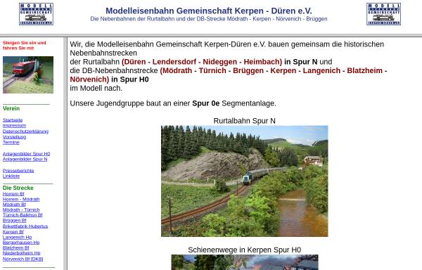 Vorschau von www.mgkkerpen.de, Modelleisenbahn Gemeinschaft Kerpen/Erft