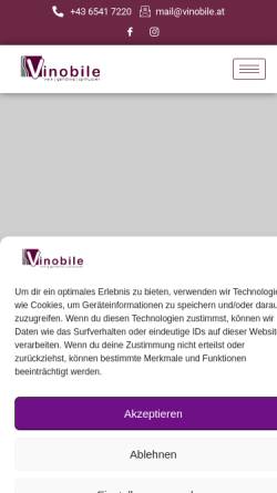 Vorschau der mobilen Webseite www.vinobile.at, Vinobile Handels GmbH