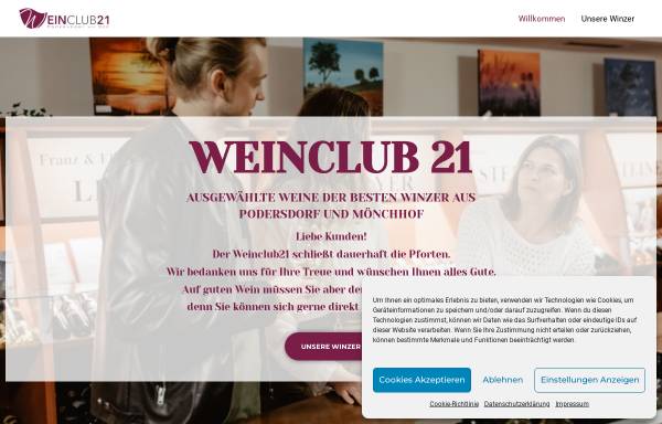 Vorschau von www.weinclub21.at, Weinclub 21