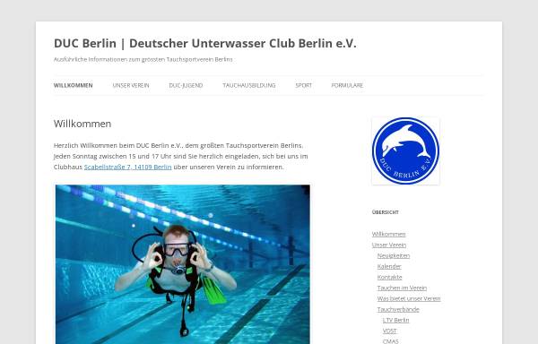Vorschau von www.duc-berlin.de, Deutscher Unterwasser-Club Berlin e.V.