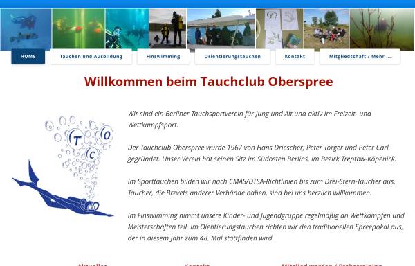 Vorschau von tco-ev.de, Tauchclub Oberspree e.V.