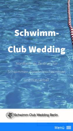 Vorschau der mobilen Webseite www.scwedding-berlin.de, Schwimm-Club Wedding 1929 e.V.