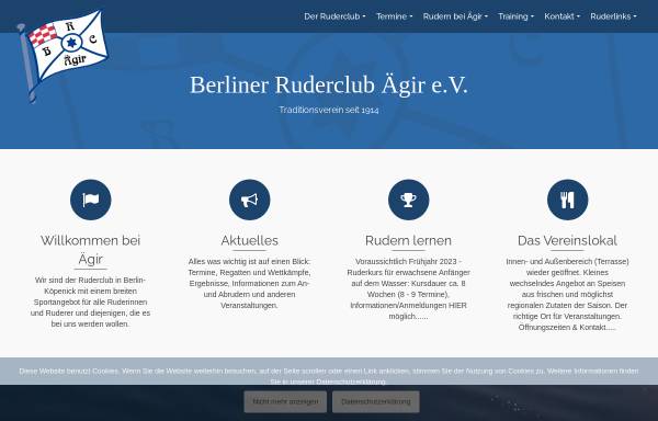 Vorschau von www.brc-aegir.de, Berliner Ruder Club Ägir e.V.