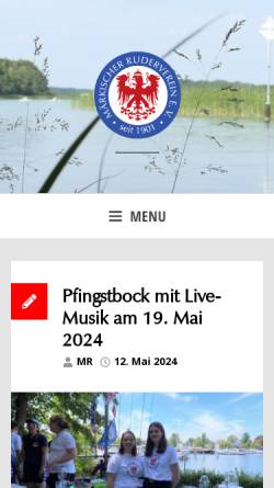 Vorschau der mobilen Webseite www.maerkischerrv.de, Märkischer Ruderverein e.V.