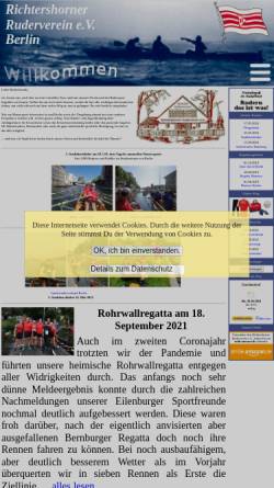 Vorschau der mobilen Webseite www.riho-verein.de, Richtershorner Ruderverein e.V. Berlin
