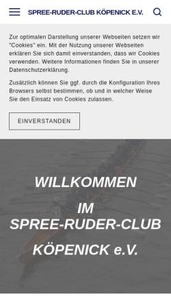 Vorschau der mobilen Webseite www.spreeruderclub.de, Spreeruderclub Köpenick