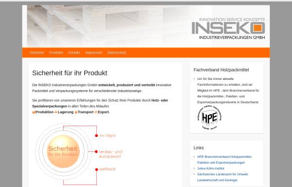 Vorschau von www.inseko.de, Inseko Industrieverpackungen GmbH