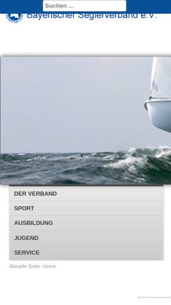 Vorschau der mobilen Webseite www.bayernsail.de, BSV - Bayerische Seglerverband e.V.