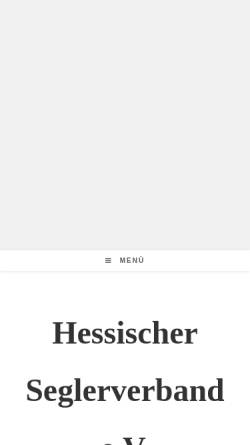 Vorschau der mobilen Webseite www.hsev.de, Hessischer Seglerverband e. V.