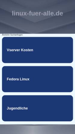 Vorschau der mobilen Webseite www.linux-fuer-alle.de, Linux für alle