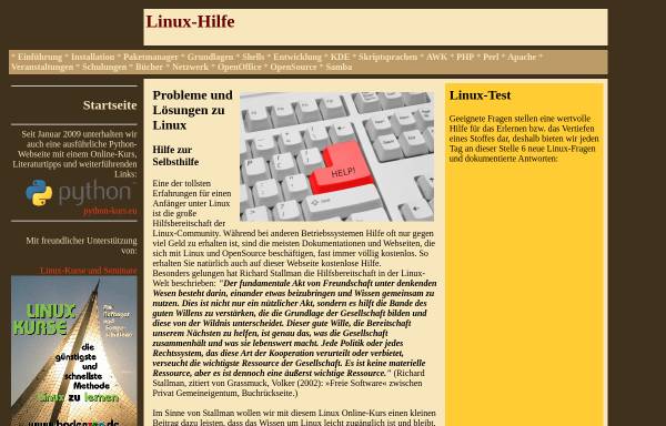 Vorschau von www.problem-hilfe.de, Linux-Hilfe