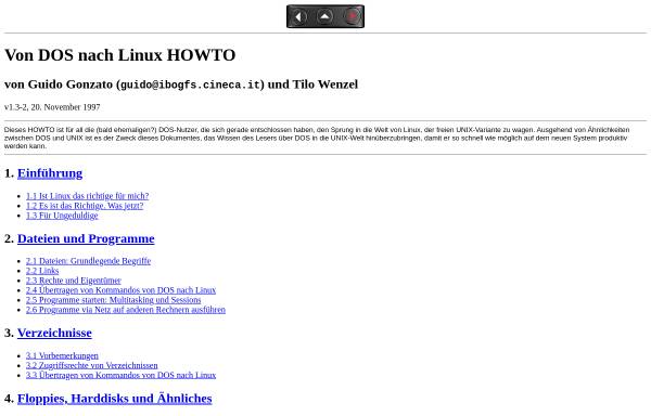 Vorschau von www.linuxhaven.de, Von DOS nach Linux HOWTO