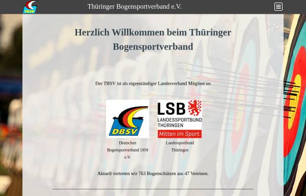 Vorschau von www.tbsv-bogensport.de, Thüringer Bogensport-Verband