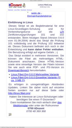 Vorschau der mobilen Webseite www.fibel.org, SuSE Linux.Fibel.Org