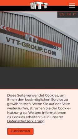 Vorschau der mobilen Webseite www.vtt-group.com, VTT Aktiengesellschaft
