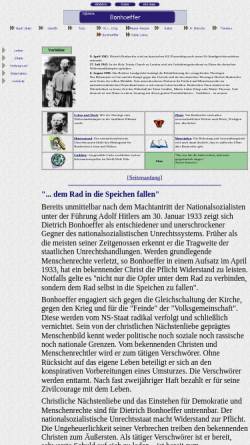 Vorschau der mobilen Webseite www.dadalos-d.org, Vorbild Bonhoeffer