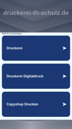 Vorschau der mobilen Webseite www.druckerei-th-schulz.de, Druckerei Th. Schulz