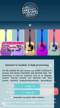 Vorschau der mobilen Webseite www.musicartschool.de, MusicArtSchool