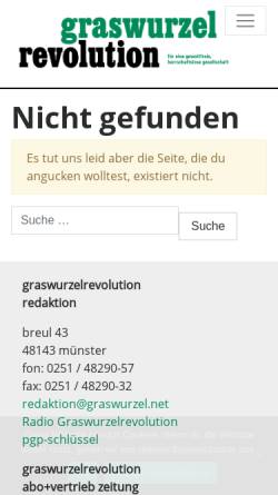 Vorschau der mobilen Webseite www.graswurzel.net, Erich Mühsam: Der Revoluzzer