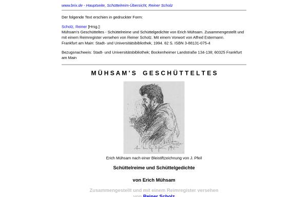 Vorschau von www.brix.de, Mühsams Geschütteltes