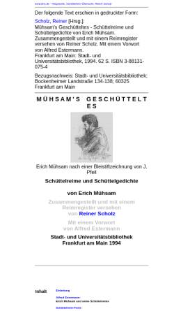 Vorschau der mobilen Webseite www.brix.de, Mühsams Geschütteltes