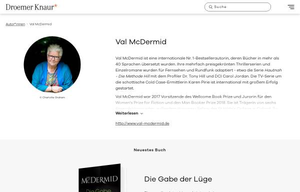 Vorschau von www.val-mcdermid.de, Val McDermid