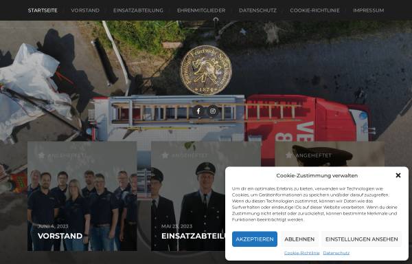 Vorschau von www.ffw-stockhausen.de, Freiwillige Feuerwehr Stockhausen