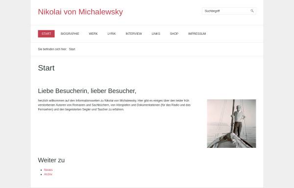 Vorschau von www.vonmichalewsky.de, Nikolai von Michalewsky