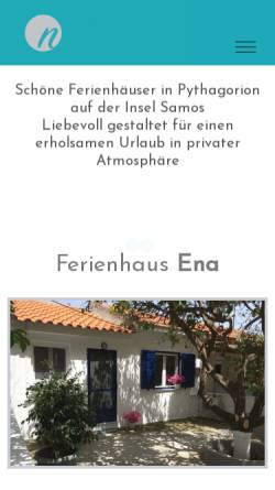 Vorschau der mobilen Webseite www.ferienhaus-samos.de, Ferienhäuser in Pythagorion