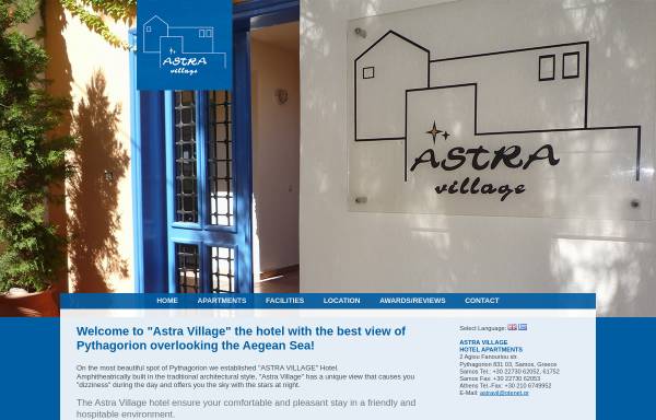 Vorschau von www.astravillage.gr, Hotel Astra Village in Pythagorion
