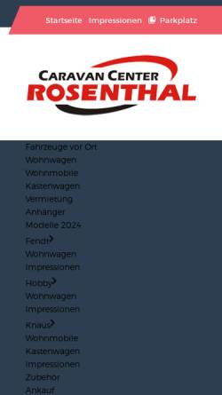 Vorschau der mobilen Webseite www.caravan-rosenthal.de, Rosenthal OHG