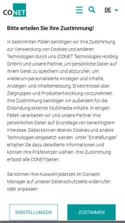 Vorschau der mobilen Webseite www.conet.de, Conet Consulting GmbH