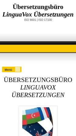Vorschau der mobilen Webseite www.linguavox.net, LinguaVox S.L.