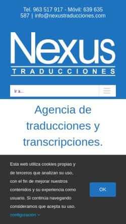Vorschau der mobilen Webseite www.nexustraducciones.com, Nexus Traducciones - Carlos Derqui