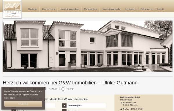 Vorschau von www.guw-immobilien.com, G&W Immobilien GmbH