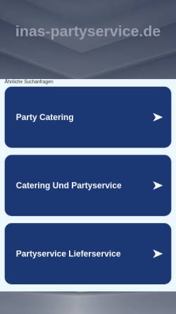 Vorschau der mobilen Webseite www.inas-partyservice.de, Inas Partyservice