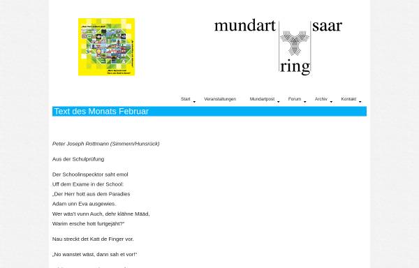 Vorschau von www.mundartring-saar.de, Mundartring Saar e.V.
