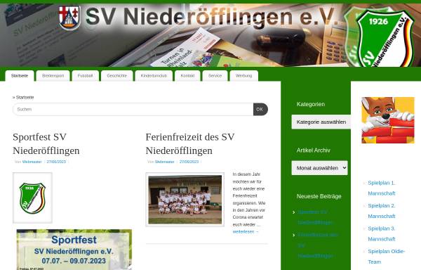 Vorschau von www.sv-niederoefflingen.de, Sportverein Niederöfflingen e.V.