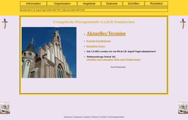 Vorschau von www.evang-neunkirchen.at, Evangelische Pfarrgemeinde Neunkirchen