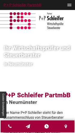 Vorschau der mobilen Webseite www.wp-schleifer.de, Dipl. Kfm. Peter Schleifer