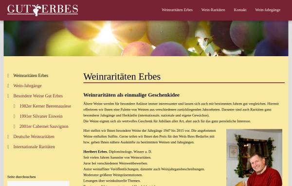 Vorschau von www.weingut-erbes.de, Weingut Erbes