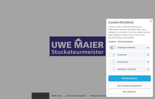 Vorschau von www.stuckateur-uwe-maier.de, Stuckateurbetrieb Uwe Maier