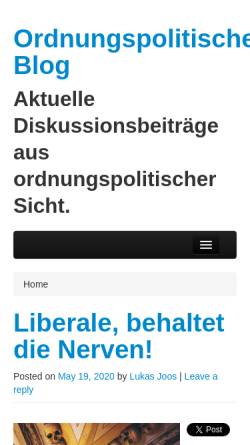 Vorschau der mobilen Webseite www.ordnungspolitik.ch, Ordnungspolitischer Blog