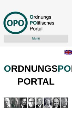Vorschau der mobilen Webseite www.ordnungspolitisches-portal.com, Ordnungspolitisches Portal