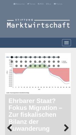 Vorschau der mobilen Webseite www.stiftung-marktwirtschaft.de, Stiftung Marktwirtschaft