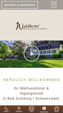 Vorschau der mobilen Webseite waldhotelforyou.de, Waldhotel Bad Sulzburg
