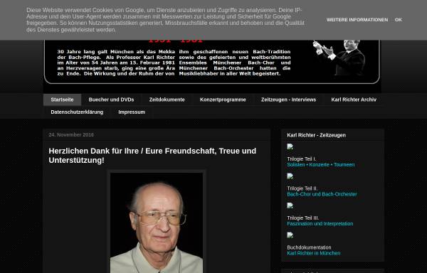 Karl Richter in München 1951-1981: Zeitzeugen erinnern sich