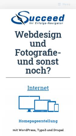 Vorschau der mobilen Webseite www.succeed-online.de, Succeed - Karl-Heinz Meyer